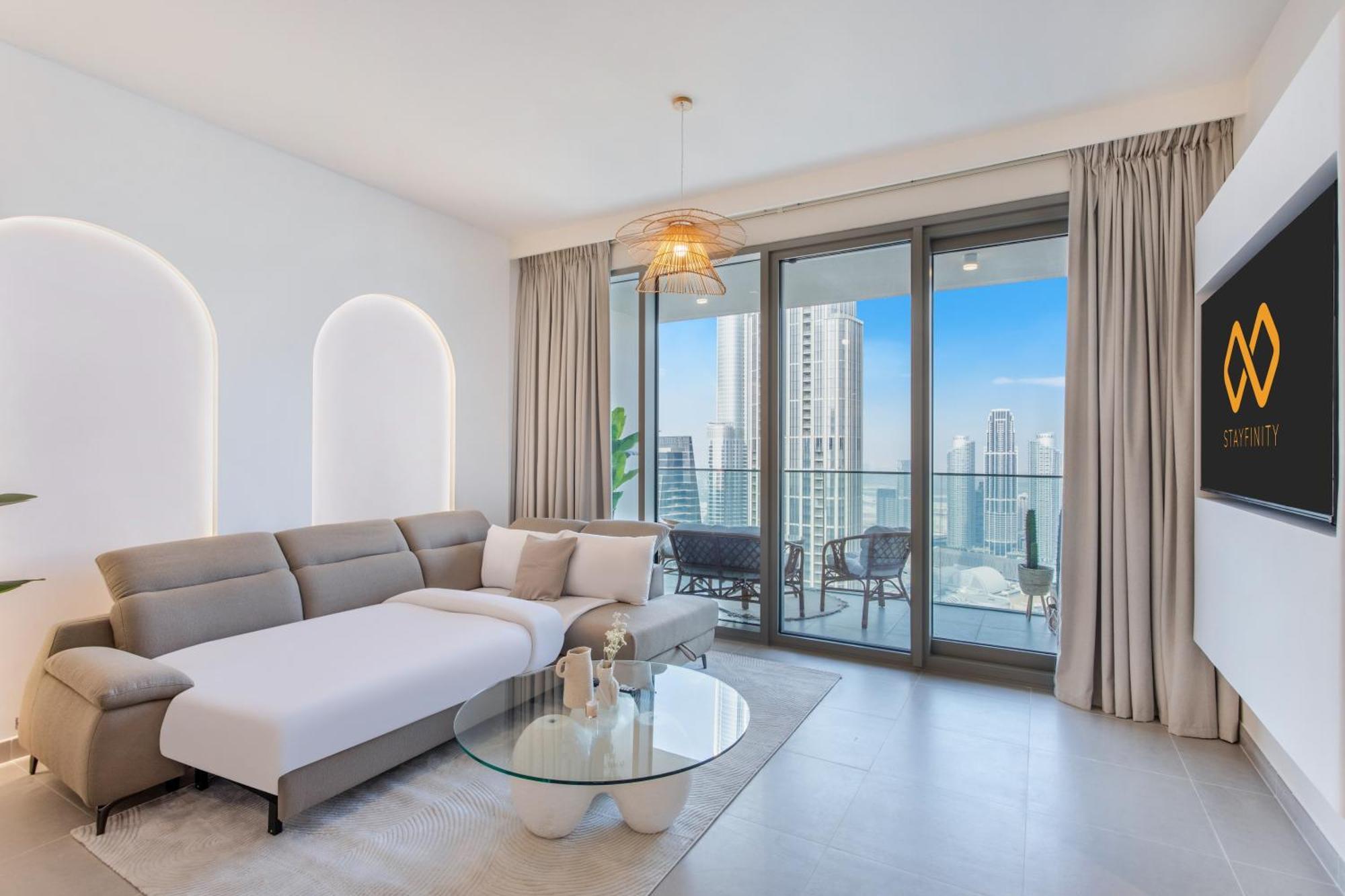 Apartment 65th High Floor - 4 Bedroom With Opera, Fountain & Burj Khalifa View - Downtown - Tower 1 By Stayfinity For Max 9 Guests *