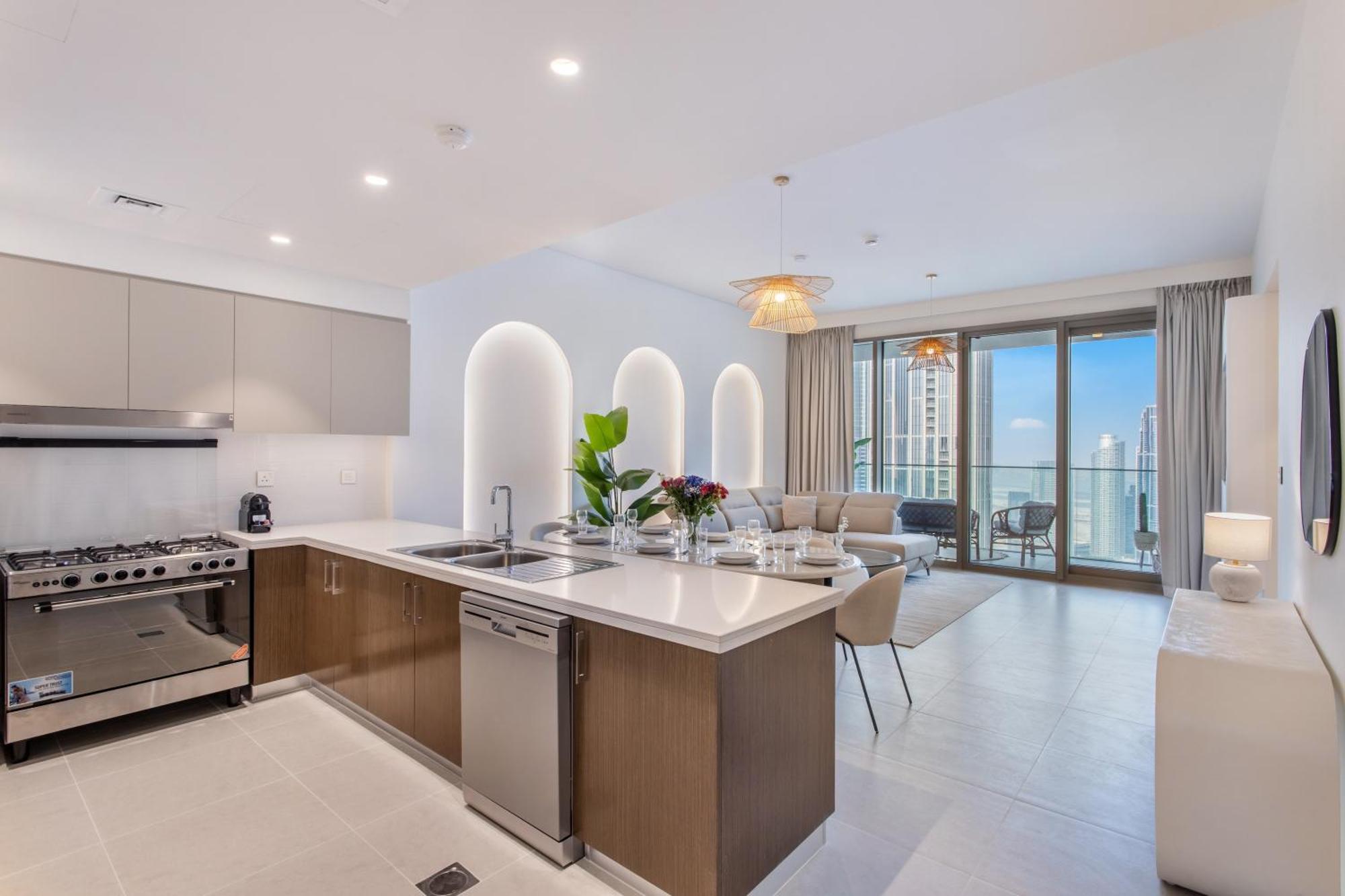 Apartment 65th High Floor - 4 Bedroom With Opera, Fountain & Burj Khalifa View - Downtown - Tower 1 By Stayfinity For Max 9 Guests *